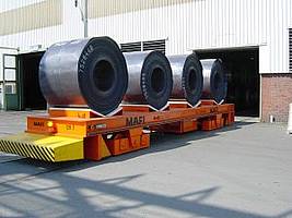 Рельсовые тягачи HUBTEX GWB (рельсовые транспортеры, рельсовые тележки) для транспортировки грузов 10-150 тонн
