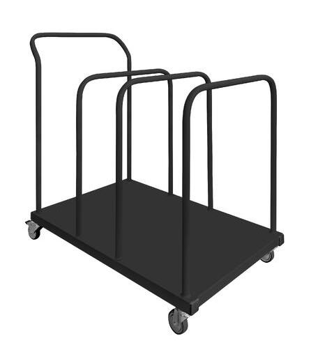 Три вместительные секции из стальной трубы для коробок разных размеров.