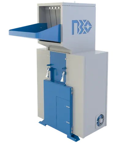 Роторная дробилка PZO-600 DKU для измельчения макулатуры, фанеры, резины, щепы, угля, соломы, ТБО, пластиковых отходов на производстве, складе или в магазине