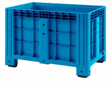 Фото неразборный сплошной контейнер на ножках ibox 1200х800х800 мм голубой на сайте www.kiit.ru в интернет-каталоге КИИТ ☎ +7(800) 707-07-45 Изображение №2