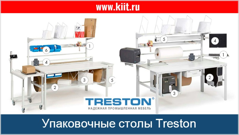 Упаковочные столы Treston - рабочие столы для упаковки товаров