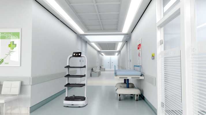 Робот PuduBot 2 для доставки заказов в больнице и клинике