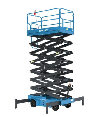 Самоходный электрический ножничный подъемник SKYER SPF1305 (500 кг, рабочая высота 13 м). Изображение №7