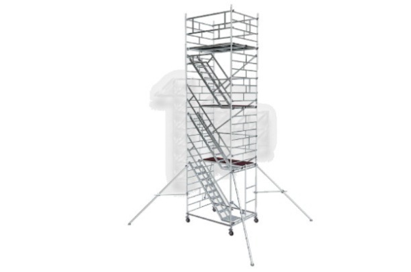 Фото алюминиевая вышка с лестничным маршем megal вма 1400л/12 на сайте www.kiit.ru в интернет-каталоге КИИТ ☎ +7(800) 707-07-45