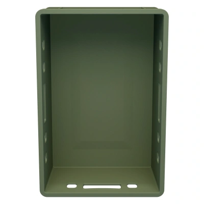 Пластиковый ящик для мяса Iplast E2 12.422.R 600х400х200 зеленый. Изображение №4