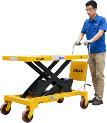 Стол подъемный передвижной 300 кг 340-900 мм (855х500 мм) XILIN SP300А. Изображение №1