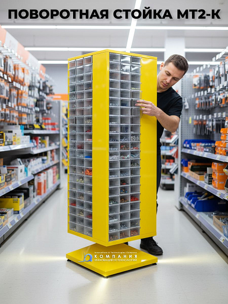 Фото поворотная стойка в комплекте с лотками mt2-k, жёлтый на сайте www.kiit.ru в интернет-каталоге КИИТ ☎ +7(800) 707-07-45 Изображение №3