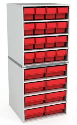 Стационарная кассетница ДиКом на 2 яруса (24 ящика, 950x410x410 мм, 37 кг). Изображение №5