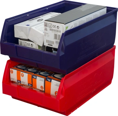 Ящик сплошной 500×310×200 мм, объем 31 л. синий. Изображение №5