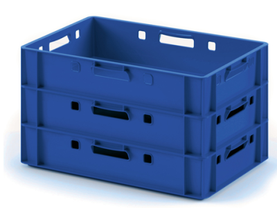 Пластиковый ящик для мяса Iplast E1 12.421 600х400х120 синий. Изображение №11