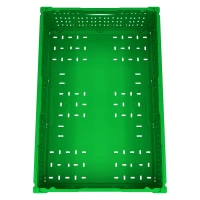Фото ящик складной  fc-6418 600х400х180 мм iplast салатовый перфорированный на сайте www.kiit.ru в интернет-каталоге КИИТ ☎ +7(800) 707-07-45 Изображение №3