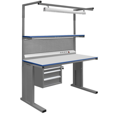Стол промышленный СПП (регулируемый, модульный, нагрузка до 200 кг, промышленное и антистатическое исполнение). Изображение №6