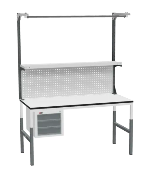 Фото стол монтажный диком ср-м-150-03 (регулируемый, с перфорированным экраном, нагрузка на стол 300 кг) на сайте www.kiit.ru в интернет-каталоге КИИТ ☎ +7(800) 707-07-45