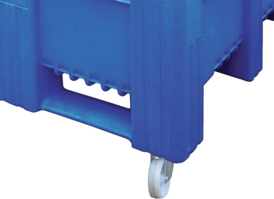 Контейнер BoxPallet 11-100-WA ACE (Вар.1) 1200х1000х900 мм сплошной на колесах синий. Изображение №2