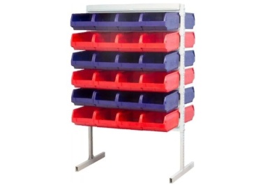 Стойка двухсторонняя 1500 стеллаж с ящиками 48 шт. Изображение №1