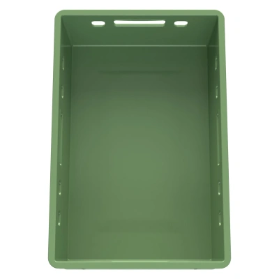 Пластиковый ящик для мяса Iplast E2 12.422 600х400х200 зеленый. Изображение №5
