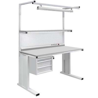 Стол промышленный СПП (регулируемый, модульный, нагрузка до 200 кг, промышленное и антистатическое исполнение). Изображение №7