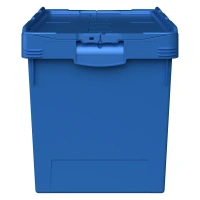 Пластиковый контейнер KV-6442.1 600x400x420 с крышкой | Вкладываемый, полипропилен, для склада и магазина