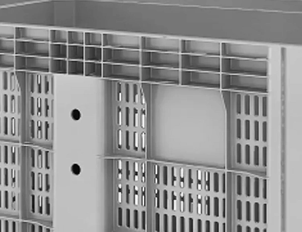 Фото контейнер sdbox 1208 pw 1200х800х913 мм перфорированный серый на колёсах на сайте www.kiit.ru в интернет-каталоге КИИТ ☎ +7(800) 707-07-45 Изображение №3