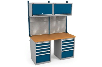 Верстак ДиКом ВС-150-09 с экраном ВС-150-Э2 и 2 Антресоли. Изображение №1