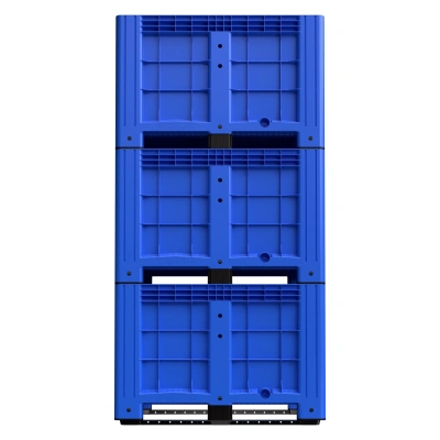Большой контейнер на полозьях 1200x800x800 мм iPlast iBOX голубой (450 кг, 515 л, PE). Изображение №16