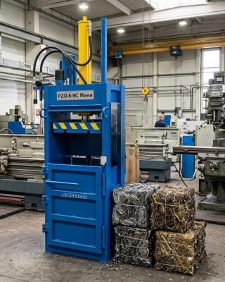 Пресс для металлической стружки PZO-6-9С мини (компакт), 380 В. Изображение №3