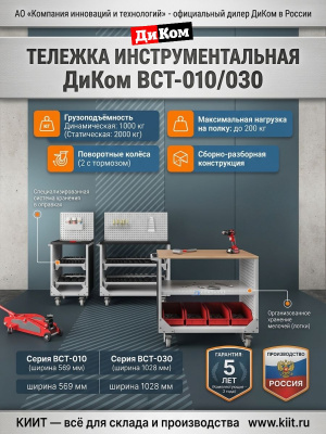 Тележка инструментальная ДиКом ВСТ-030-09. Изображение №6