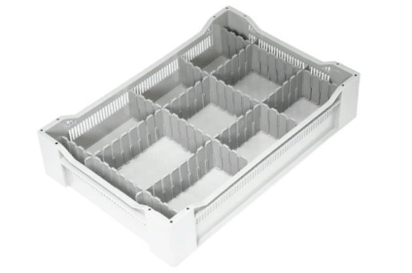 Фото ящик п/э ягодный 600х400х135 сплошное дно белый морозостойкий на сайте www.kiit.ru в интернет-каталоге КИИТ ☎ +7(800) 707-07-45