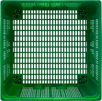 Контейнер КБП-1120 1120х1120х770 мм зеленый перфорированный на ножках. Изображение №4