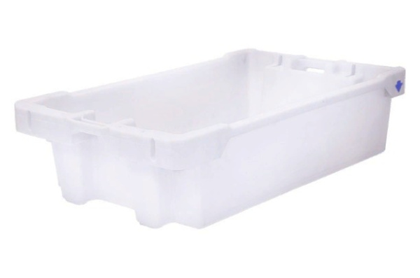 Фото рыбный белый ящик craemer 890х560х235 конусный 50 кг/75 л с дренажными отверстиями на сайте www.kiit.ru в интернет-каталоге КИИТ ☎ +7(800) 707-07-45