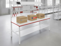 Удлиненный упаковочный стол GRESSON КСУ-1800 с рабочей длиной 1800 мм в сборе.