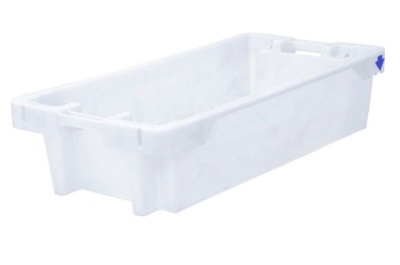 Рыбный белый ящик CRAEMER 800х450х190 конусный 20 кг/35 л с дренажными отверстиями. Изображение №1