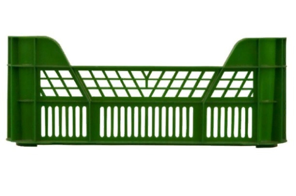 Фото ящик п/э для овощей и фруктов 400х300х155 зеленый на сайте www.kiit.ru в интернет-каталоге КИИТ ☎ +7(800) 707-07-45