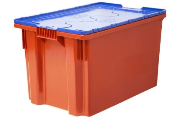 Фото ящик futura zip safe pro 600х400х350 сплошной красный с синей крышкой на сайте www.kiit.ru в интернет-каталоге КИИТ ☎ +7(800) 707-07-45