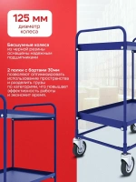 Фото тележка грузовая сервисная двух ярусная rusklad ст 2 (600х900) на сайте www.kiit.ru в интернет-каталоге КИИТ ☎ +7(800) 707-07-45 Изображение №4