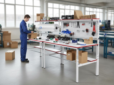 Упаковочный стол GRESSON СУ-1500 (1500x700 мм, регулировка высоты, до 300 кг, Россия). Изображение №8