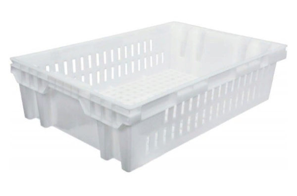Фото ящик п/э хлебный 600х400х152,5 белый морозостойкий вес 1,4 кг. на сайте www.kiit.ru в интернет-каталоге КИИТ ☎ +7(800) 707-07-45