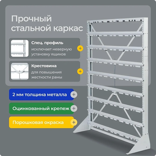 Фото стойка для метизов стелла-техник с1-13-00-00 на сайте www.kiit.ru в интернет-каталоге КИИТ ☎ +7(800) 707-07-45 Изображение №3