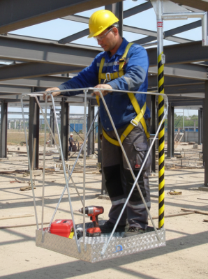 Навесная площадка на строительные конструкции  MEGAL ПКА (120 кг, размер площадки 0,6x0,55 м). Изображение №6