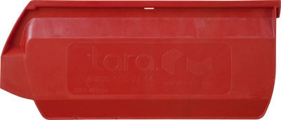 Ящик сплошной 350×230×150 мм, объем 12.08 л. красный. Изображение №3