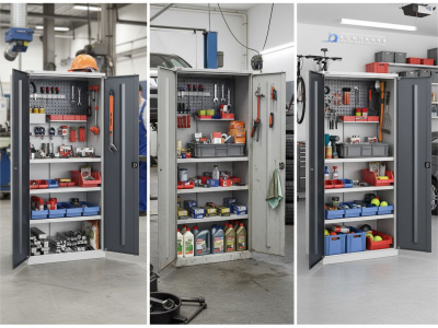 Шкаф инструментальный TS-052-04 1900х950х500 | ДиКом, экран с аксессуарами + 3 полки + 2 ящика. Изображение №9