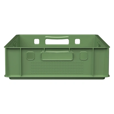 Пластиковый ящик для мяса Iplast E1 12.421 600х400х120 зеленый. Изображение №8