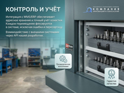 Автоматизированный склад для оснастки (карусельный, до 24 т, 120 выдач/час). Изображение №4