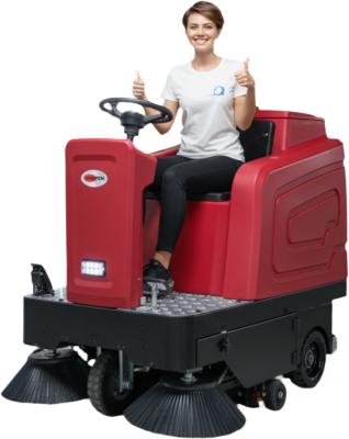 Самоходная аккумуляторная подметальная машина VOSTOK SW1250 (ширина уборки 1250 мм, бак 70 л, 7500 м2/ч). Изображение №1