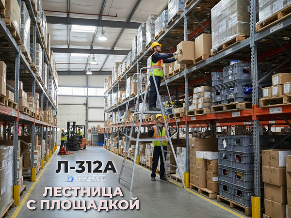 Ступени из рифленого профиля обеспечивают надежный и безопасный подъем и спуск, предотвращая скольжение