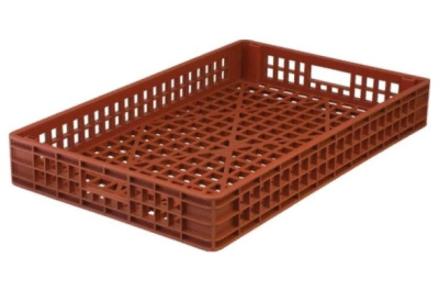 Ящик п/э хлебный 740х460х102 красный. Изображение №1