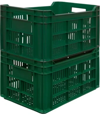Ящик перфорированный 500×300×264, арт.: 112, объём 39.6, зелёный. Изображение №6