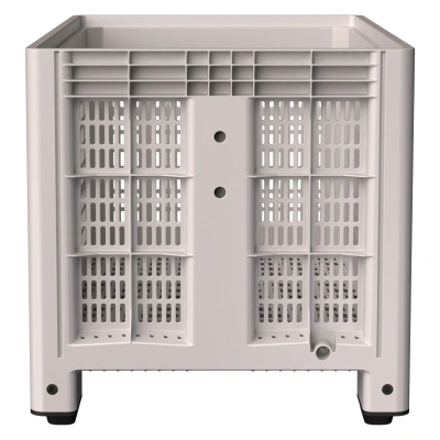 Большой пластиковый контейнер IBOX 1200х800х800 (перфорированный, на ножках). Изображение №5