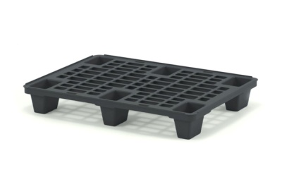 Пластиковый поддон на ножках iPlast 02.116 800x600x140 мм перфорированный черный. Изображение №1