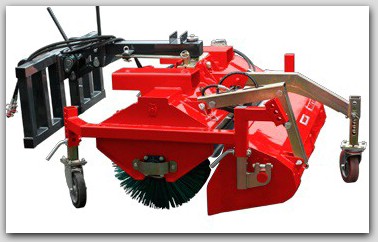 Подметальная щетка на МТЗ 1,8 м с бордюрной щеткой и бункером для мусора. Изображение №1